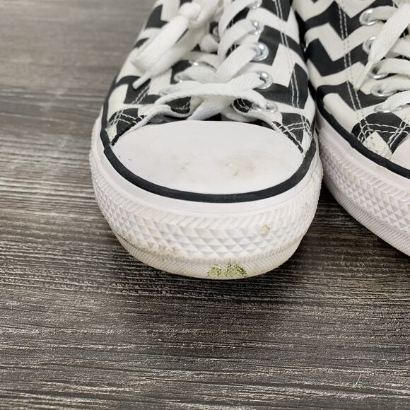 Women's Converse All Star Sneakers Shoes - Size 11 - Black / White Zig-Zag - Picture 8 of 14